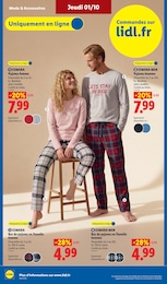 Prix et réduction Pyjama Homme dans le prospectus Lidl en cours Offre Pyjama Homme dans le catalogue Lidl du moment à la page 36