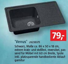 Einbauspüle 'Venus' bei BAUHAUS in Wunstorf Einbauspüle 'Venus' im Angebot bei BAUHAUS Wunstorf für 79,00 €