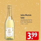 Jules Mumm Sekt Angebote bei famila Nordost Kiel für 3,99 €