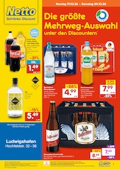 Coca Cola im Netto Marken-Discount Prospekt in Mannheim Aktueller Netto Marken-Discount Prospekt mit Coca Cola, "DER ORT, AN DEM DU IMMER AUSGEZEICHNETE PREISE FINDEST.", Seite 1