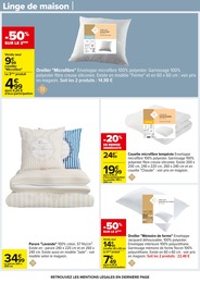 Prix et réduction Couette dans le prospectus Carrefour en cours Offre Couette dans le catalogue Carrefour du moment à la page 68