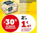 Promo Fromage pasteurisé à 1,67 € dans le catalogue Hyper U à Pont James