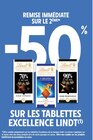 Intermarché Contact Les Pennes-Mirabeau - Promo -50% de remise immédiate sur le 2ème sur les Tablettes Excellence Lindt Promo -50% de remise immédiate sur le 2ème sur les Tablettes Excellence Lindt à dans le catalogue Intermarché Contact à Les Pennes-Mirabeau