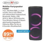 Mobiler Partyspeaker PS09BT von Reflexion im aktuellen V-Markt Prospekt für 89,90 €