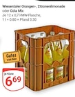 Wiesentaler Orangen-, Zitronenlimonade oder Cola Mix Angebote bei GLOBUS Hockenheim für 6,69 €