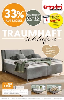 Opti-Wohnwelt Prospekt Traumhaft schlafen mit 16 Seiten