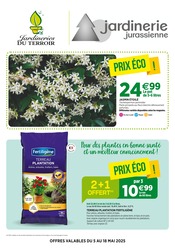 Catalogue Jardineries & Animaleries Jardineries du terroir en cours à Longeault et alentours, "jardinerie jurassienne", 8 pages, 05/05/2025 - 18/05/2025