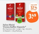 Vienna Kaffee-Kapseln im Angebot bei tegut in Gotha Vienna Kaffee-Kapseln Angebote von Julius Meinl bei tegut Gotha für 3,49 €