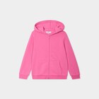 Sweat zippé à capuche droit rose fushia fille à 8,99 € dans le catalogue La Halle