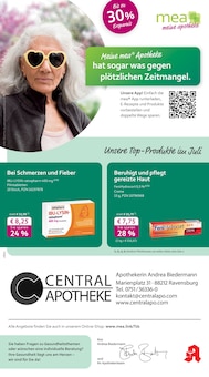 Aktueller mea - meine apotheke Prospekt "Unsere Juli-Angebote" Seite 1 von 4 Seiten für Ravensburg
