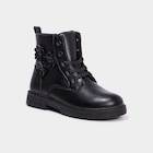 Boots à lacets noir fille en promo chez La Halle Boots à lacets noir fille dans le catalogue La Halle