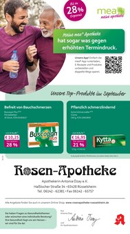 Aktueller mea - meine apotheke Prospekt "Unsere September-Angebote" Seite 1 von 4 Seiten für Rüsselsheim