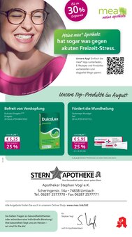 Aktueller mea - meine apotheke Prospekt "Unsere August-Angebote" Seite 1 von 4 Seiten für Limbach