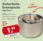 Sicherheitsbrennpaste 'Top Fire' bei Sonderpreis Baumarkt im Scheßlitz Prospekt für 1,99 €