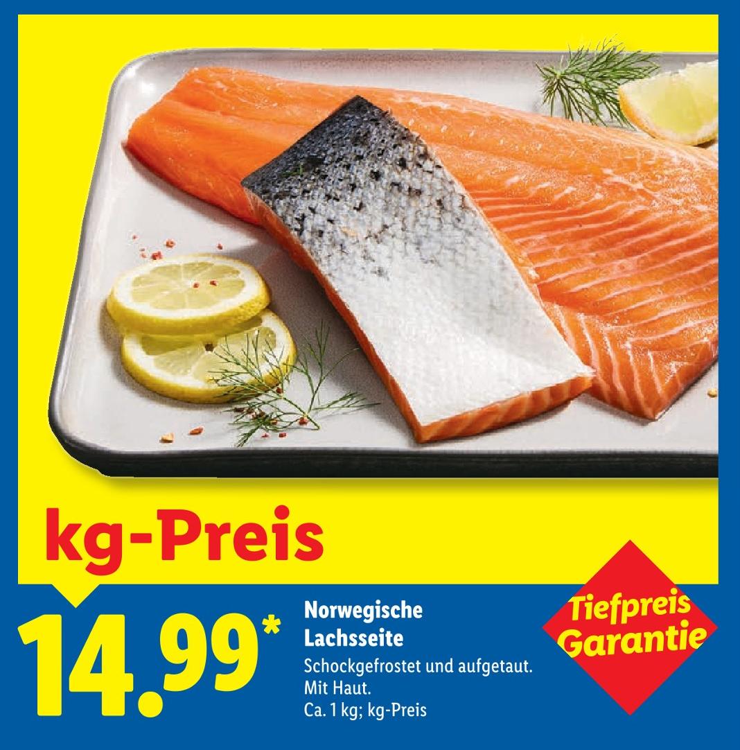 Norwegische Lachseite