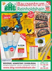 Weihnachtsdekoration im Bauzentrum Reinholdshain Prospekt in Freital Aktueller Bauzentrum Reinholdshain Prospekt mit Weihnachtsdekoration, "Regional. Kompetent. Zuverlässig.", Seite 1