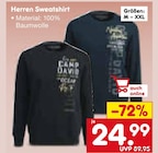 Herren Sweatshirt für 24,99 € bei Netto Marken-Discount im Angebot Herren Sweatshirt im aktuellen Netto Marken-Discount Prospekt