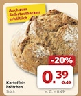 Kartoffelbrötchen bei combi im Beelen Prospekt für 0,39 €