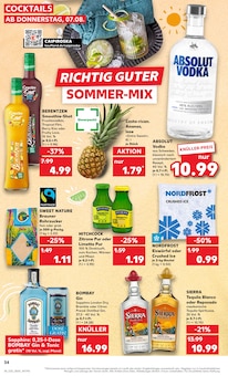 Gin im aktuellen Kaufland Prospekt (Erfurt) Gin im Kaufland Prospekt "KNĂśLLER" mit 60 Seiten (Erfurt)
