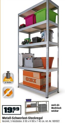 Metall-Schwerlast-Steckregal bei OBI in Oldenburg Metall-Schwerlast-Steckregal im Angebot bei OBI Oldenburg für 19,99 €