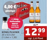 PILSENER im Angebot bei Getränke Quelle WVG in Dessau-Roßlau PILSENER Angebote von KÖNIG bei Getränke Quelle WVG Dessau-Roßlau für 12,99 €