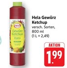 Gewürz Ketchup Angebote von Hela bei EDEKA Tübingen für 1,99 €