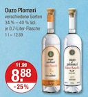 verschiedene Sorten im V-Markt Prospekt verschiedene Sorten von Ouzo Plomari im aktuellen V-Markt Prospekt für 8,88 €