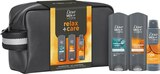 Geschenkset relax +care inkl. Kosmetiktasche 3tlg von Dove MEN+CARE im aktuellen dm-drogerie markt Prospekt für 11,95 €