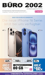 BÜRO 2002 UG Prospekt für Eberswalde: "BEREIT FÜR DIE NÄCHSTE GENERATION? Die neue iPhone 16 Serie: Jetzt bei uns verfügbar.", 8 Seiten, 01.10.2024 - 31.10.2024