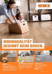 Laminat im OBI Prospekt "WOHNQUALITÄT BEGINNT BEIM BODEN." mit 20 Seiten (Ludwigshafen (Rhein))