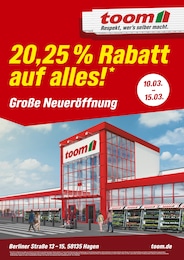 toom Baumarkt Prospekt "Große Neueröffnung" für Hagen, 5 Seiten, 10.03.2025 - 15.03.2025