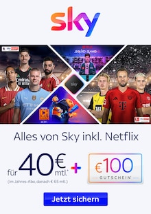 Sky Prospekt "Alles von Sky inkl. Netflix" mit  Seite (Bad Kreuznach)