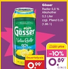 Radler 0,0 % Alkoholfrei im Angebot bei Netto Marken-Discount in Diepholz Radler 0,0 % Alkoholfrei Angebote von Gösser bei Netto Marken-Discount Diepholz für 0,89 €