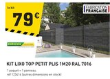 Promo Kit lixo top petit plis 1m20 ral 7016 à 79,00 € dans le catalogue Tout Faire à Montaigu