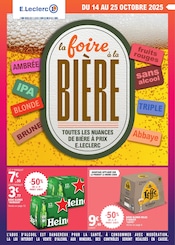 Catalogue E.Leclerc à Saint-Priest cette semaine, valable du 14/10/2025 au 25/10/2025 Prospectus E.Leclerc à Saint-Priest, "la foire à la BIÈRE", 24 pages de promos valables du 14/10/2025 au 25/10/2025