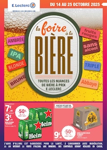Catalogue E.Leclerc à Liergues cette semaine, valable du 14/10/2025 au 25/10/2025 Prospectus E.Leclerc à Liergues, "la foire à la BIÈRE", 24 pages de promos valables du 14/10/2025 au 25/10/2025