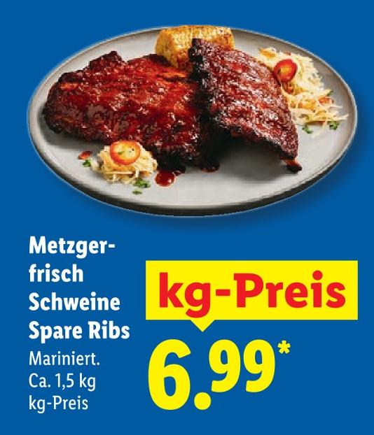 Metzger-frisch Schweine Spare Ribs