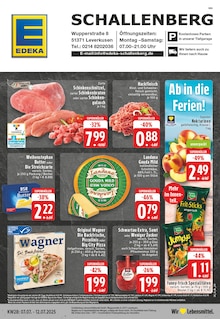 EDEKA Prospekt der Woche "Aktuelle Angebote" Seite 1, 07.07.2025 bis 12.07.2025 für Leverkusen Aktueller EDEKA Prospekt "Aktuelle Angebote" Seite 1 von 24 Seiten für Leverkusen