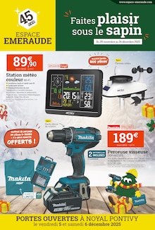 Catalogue Espace Emeraude de la semaine 51, "Faites plaisir sous le sapin", page 1, 26/11/2025 - 24/12/2025 Prospectus Espace Emeraude en cours, "Faites plaisir sous le sapin", page 1 sur 20