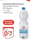 Mineralwasser im Angebot bei GLOBUS in Worms Mineralwasser Angebote von Gerolsteiner bei GLOBUS Worms für 0,79 €