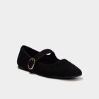 Ballerine femme suédine à bride noir femme - La Halle à Tourcoing Ballerine femme suédine à bride noir femme en promo chez La Halle Tourcoing à 25,99 €