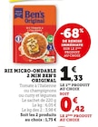 Riz Micro-Ondable 2 Min - Ben's Original en promo chez Super U Saint-Martin-d'Hères à 0,42 €