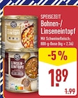 Bohnen- oder Linseneintopf von Speisezeit für 1,89 € bei ALDI Nord im Angebot Bohnen- oder Linseneintopf von Speisezeit im aktuellen ALDI Nord Prospekt