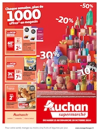 Catalogue Auchan Supermarché en cours à Blajan et aux alentours : «Chaque semaine, plus de 1000 offres en magasin» avec 32 pages, valable du 15/10/2024 au 20/10/2024