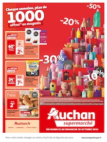 Prospectus Auchan Supermarché à La Queue-les-Yvelines, "Chaque semaine, plus de 1000 offres en magasin", 32 pages de promos valables du 15/10/2024 au 20/10/2024