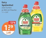 Spülmittel Ultra Reinigung von Fairy für 1,29 € bei V-Markt im Angebot Spülmittel Ultra Reinigung von Fairy im aktuellen V-Markt Prospekt