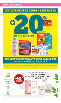Catalogue Bi1 de la semaine "La beauté À PRIX BAS" avec 2 pages, valide du 02/09/2025 au 14/09/2025 pour Salins-les-Bains et alentours Prospectus Bi1 de la semaine "La beauté À PRIX BAS" avec 2 pages, valide du 02/09/2025 au 14/09/2025 pour Salins-les-Bains et alentours