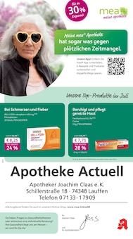 Aktueller mea - meine apotheke Prospekt "Unsere Juli-Angebote" Seite 1 von 4 Seiten