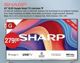 43" QLED Google Smart TV 43GP6266E im V-Markt Prospekt 43" QLED Google Smart TV 43GP6266E von SHARP im aktuellen V-Markt Prospekt für 279,00 €