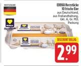 10 frische Eier Angebote von EDEKA Herzstücke bei EDEKA Freiberg für 2,99 €